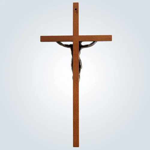 Vista 5 de ACHIBANG Crucifijo de pared católica – Cruz de Jesús de madera de 10 pulgadas con INRI para pared o decoración de Pascua, regalo cristiano