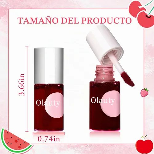 Vista 10 de Juego de tinte de labios de 4 colores, lápiz labial líquido mate mini tinte labial acuoso
