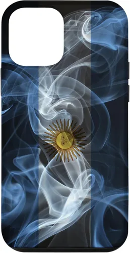 Vista 16 de iPhone 16 Smoky Argentina Flag - Funda de orgullo argentino estilo humo