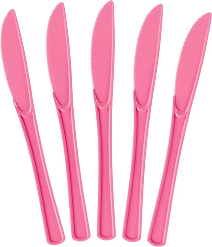 Vista 26 de Exquisite Cuchillos de plástico negro, 50 piezas, cuchillos negros, utensilios desechables, juego de cubiertos de plástico resistente