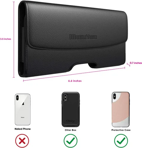 Vista 7 de Mobile Vogue by Reiko - Funda de piel ecológica de alta calidad para teléfono, compatible con iPhone/Galaxy/Stylo/Android con funda protectora