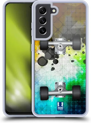 Vista 11 de Head Case Designs Flight Skateboards Gel Case [Military Grade Protection] Compatible with Samsung Galaxy S21 FE 5G and Compatible with MagSafe