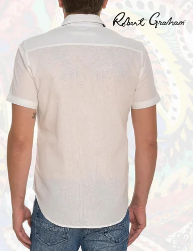 Vista 4 de Robert Graham Men's The Ace Short-Sleeve Button-Down Shirt
