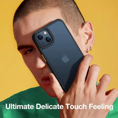 Vista 8 de TORRAS Funda diseñada a prueba de golpes para iPhone 13 Mini, protección militar contra caídas de 10 pies, parte trasera translúcida