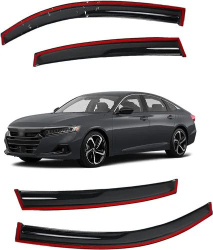 Vista 111 de Viseras para ventanas para Mazda 3 Sedán 4 puertas 2004 2005 2006 2007 2008 2009 estilo JDM Mugen, deflector de viento, protector solar y de lluvia