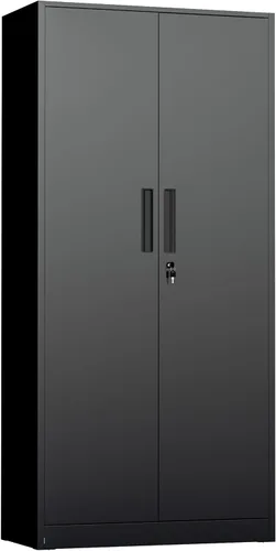 Vista 4 de INTERGREAT Armario de almacenamiento de metal con cerradura, gabinete de almacenamiento de metal con cerradura de 72 pulgadas de alto con puertas