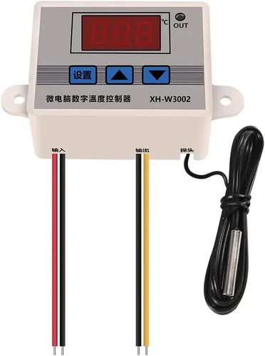 Vista 3 de Controlador digital de temperatura XH-W3002, 2 unidades, -50 a 230.0 °F, termostato de refrigeración de calefacción programable, pantalla LED