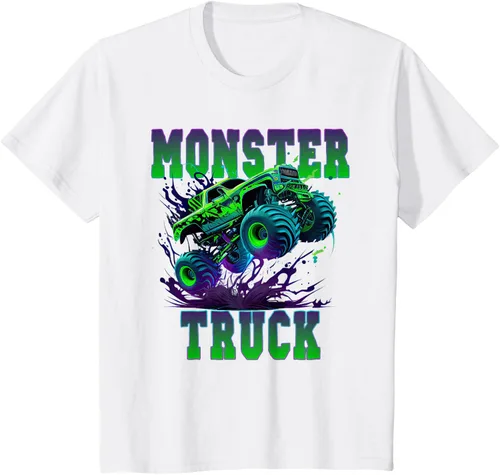 Vista 26 de Camiseta Monster Truck 4x4, Negro