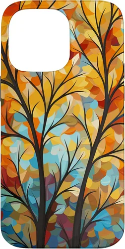 Vista 21 de Otoño y otoño, hojas coloridas, otoño color árbol caso para iPhone 16