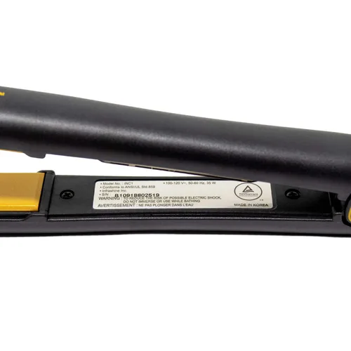 Vista 5 de Plancha plana mediana original, 1 pulgada, color negro, placas flotantes de cerámica para un cabello suave, brillante y sin encrespamiento