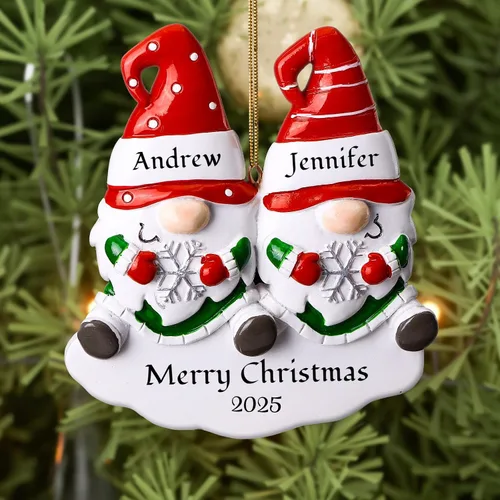 Vista 15 de Bemaystar 2025 Adornos Personalizados de Primer Navidad del Bebé - Adornos de Navidad de Resina Hechos a Mano con Nombre y Año - Adornos de Navidad
