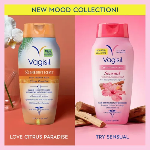 Vista 2 de Vagisil Jabón de Lavado Íntimo para la Higiene del Área Femenina, Fragancias Sensibles, pH Equilibrado y Probado por Ginecólogos, Aroma a Paraíso