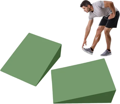 Vista 8 de Tabla inclinada de espuma Cuña de espuma de yoga Estirador de pantorrilla para sentadillas de yoga Mejora la fuerza de la parte inferior