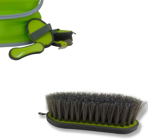 Vista 8 de Southwestern Equine - Kit de aseo plegable de 10 litros y 5 herramientas de aseo - Verde lima