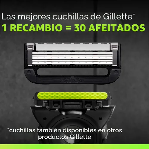 Vista 6 de Gillette Labs con barra exfoliante de Gillette para set de maquinilla de afeitar para hombre, 1 gancho de ducha, mango, 2 recambios de hoja Plateado