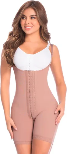 Vista 2 de DELIÉ by Fajas DPrada 09111 Fajas Colombianas Faja posparto Faja moldeadora de cuerpo completo para mujer