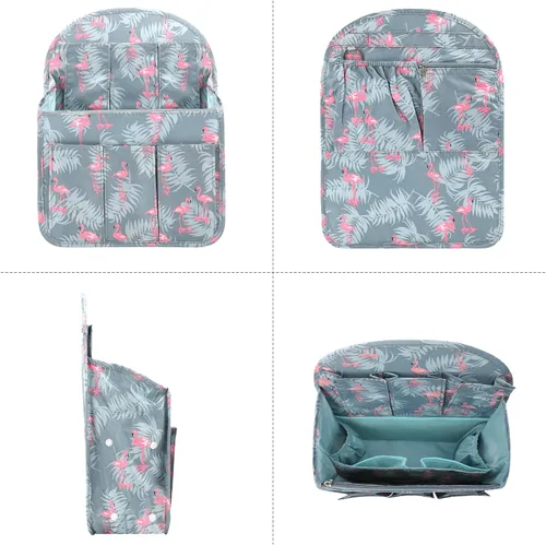 Vista 2 de Surblue Organizador de mochila con forro de inserción para colgar mochila de viaje y bolsillo de inserción, divisor de alta capacidad, organizador