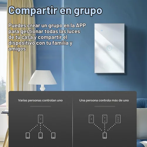Vista 5 de BSEED Interruptor de luz inteligente, interruptor de luz WiFi Alexa de 1 banda con control remoto de aplicación y función de temporizador