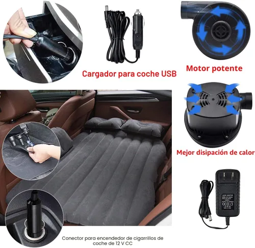 Vista 3 de Bomba de aire para colchón inflable, cama de balsa de piscina, juguete de barco, llenado rápido, para campamento al aire libre, cojines inflables