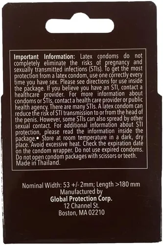 Vista 2 de Preservativos lubricados con sabor a chocolate - Paquete de 3 - Trustex