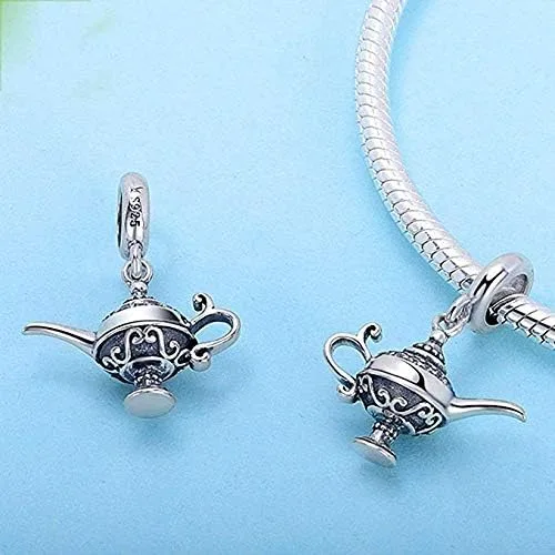 Vista 3 de Eternalll Jewellery Aladdin - Abalorio de lámpara auténtica de plata de ley 925 para mujer, pulseras y collares