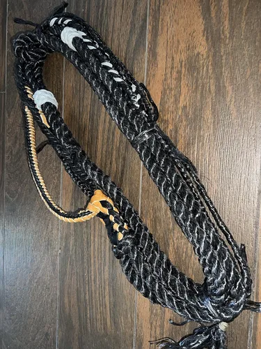 Vista 6 de Cuerda Mini Bull/Steer Rope Black Poly – 9x7 mano izquierda 3/4" x 3/4" suave – EPT Bull Ropes Riding Rope 12