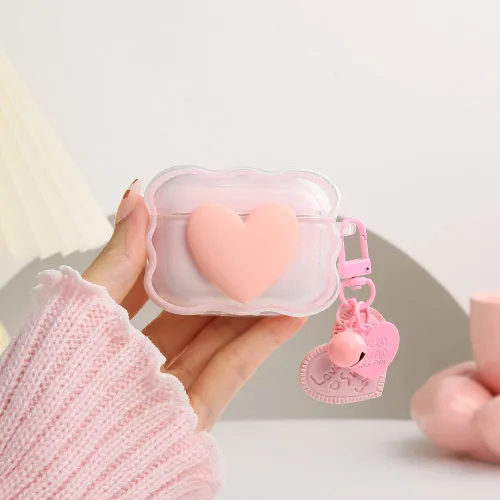 Vista 23 de Funda compatible con Apple AirPods Pro de 2 generación 2022, bonito diseño de ondas, a prueba de golpes, suave y transparente, protector AirPods