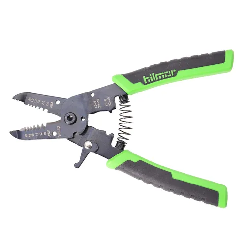 Vista 2 de Hilmor Pelacables de 7" con mango de goma, negro y verde, WS7 1885426