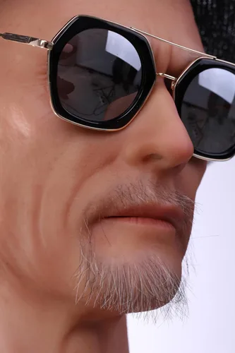 Vista 4 de EQAIWUJIE Máscara de silicona facial realista de anciano, máscara de cabeza completa, máscaras de Halloween, máscara de fiesta de cosplay