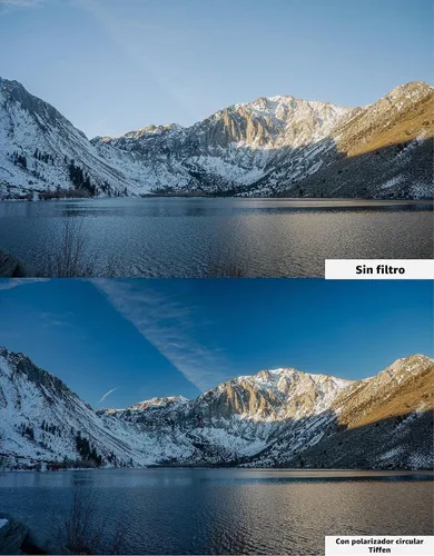 Vista 4 de Filtro polarizador circular CPL de 2.047 in de Tiffen que reduce el deslumbramiento y los reflejos