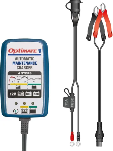 Vista 3 de Tecmate Optimate 1 Global, TM-401, 4-Step 12V 0.6A Cargador de batería Mantenedor