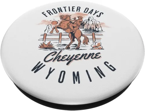 Vista 2 de Cheyenne Wyoming Cowboys and Horse Frontier Days PopSockets PopGrip intercambiable