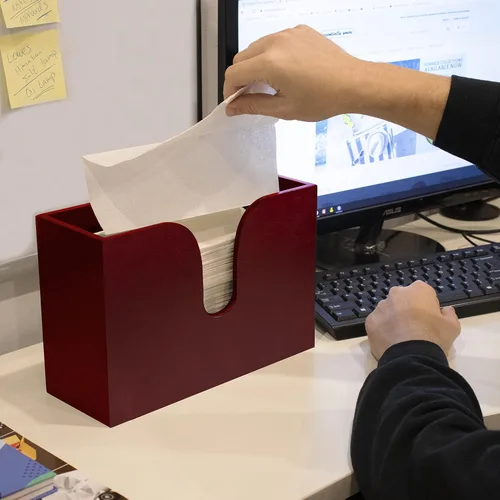 Vista 6 de Dispensador de toallas de papel de bambú, soporte para toallas de papel para montaje en pared y encimera para decoración de cocina y baño. Capacidad