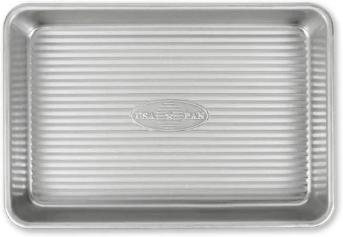 Vista 15 de USA Pan - Bandeja para hornear antiadherente de acero aluminizado para rollos de gelatina