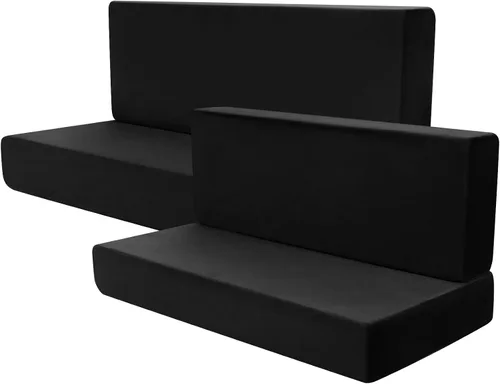 Vista 11 de Buryeah 4 piezas de fundas para cojines de comedor de RV Set de fundas para asientos de sofá, protector de muebles para autocaravana, 2 respaldos