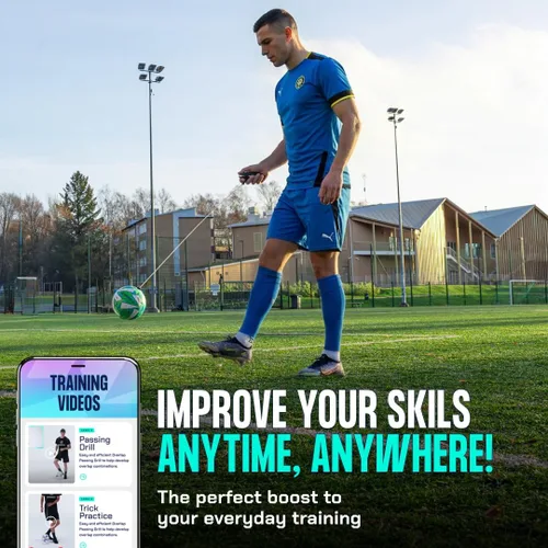 Vista 5 de Balón de entrenamiento de fútbol con aplicación gratuita Equipo de entrenamiento para jugadores jóvenes Regalos de fútbol Mejora el control
