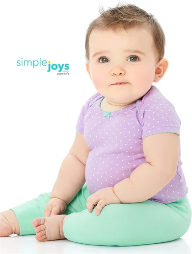 Vista 2 de Simple Joys by Carter's - Pantalones para bebé, paquete de 4