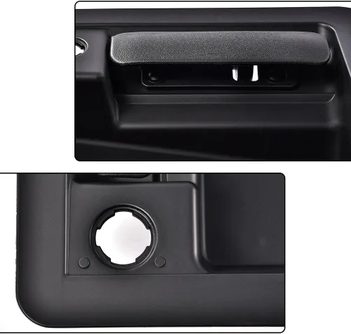 Vista 6 de CNNELL Manija de puerta de carga trasera y soporte de placa de matrícula compatible con Ford Van E150 E250 E350 1992-2007