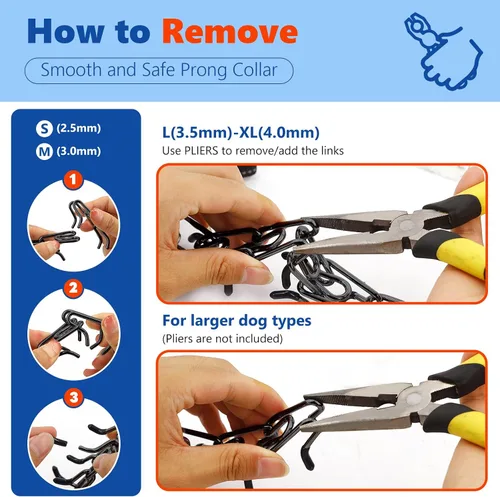 Vista 4 de Supet Collar de entrenamiento para perros sin tirones, collar de entrenamiento ajustable con hebilla para perros pequeños, medianos y grandes