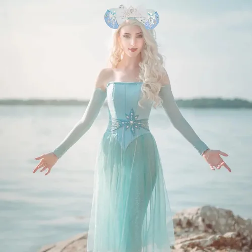 Vista 2 de Diademas de orejas de ratón, diadema de tiara de Elsa de Frozen para niñas, diademas con lazo con purpurina para mujeres y adultos, disfraz