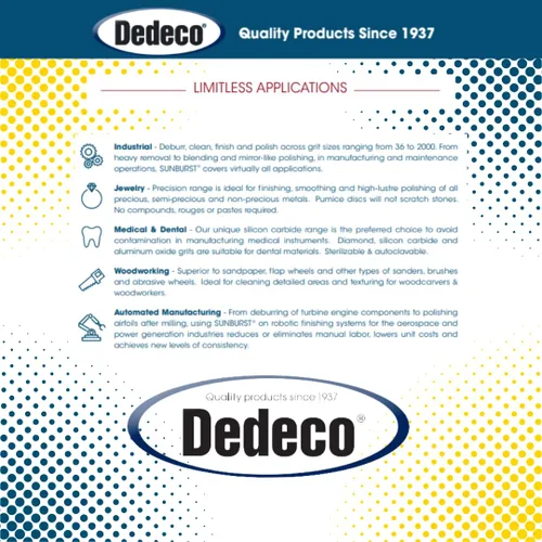 Vista 5 de Dedeco Sunburst - Discos de cerdas radiales TC de 4 capas de 7/8 pulgadas - Juego de herramientas rotativas termoplásticas de precisión de limpieza