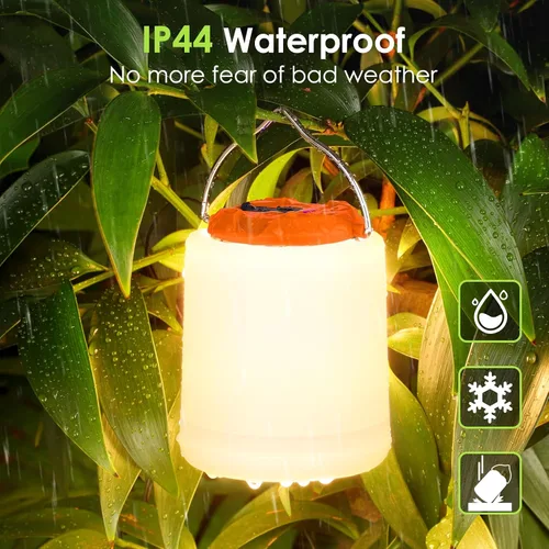 Vista 5 de BOBKID Linterna de camping LED, luz de camping recargable, linternas de 4 modos para exteriores con 1000LM, linterna de campamento portátil