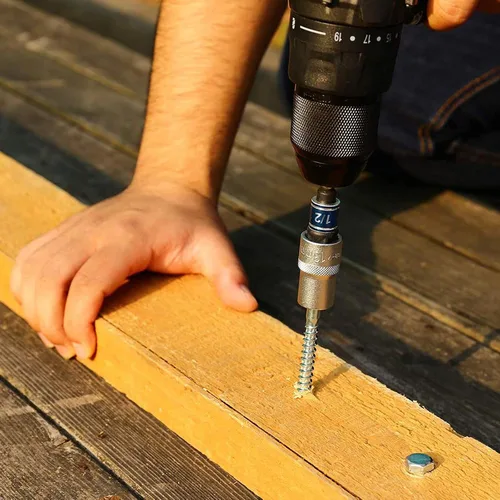 Vista 3 de CIGOTU Juego de extensión de adaptador de enchufe, 1/4, 3/8, vástago hexagonal de 1/2 pulgada, grado de impacto, convertidor de taladro eléctrico a