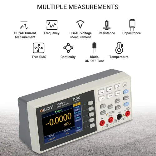 Vista 5 de OWON XDM1041 USB/RS232 Multímetro digital 55000 cuentas de alta precisión Medidor universal de temperatura de escritorio multímetros con pantalla
