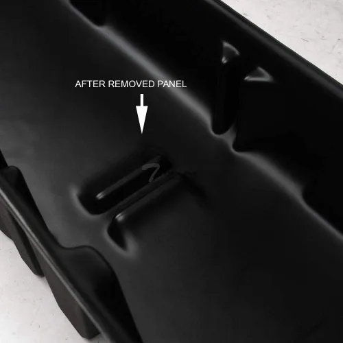 Vista 5 de Caja de cambios negra para debajo del asiento, caja organizadora de carga compatible con Ford 150 Supercrew 15-22 / 17-22 F250 F350 F450 F550