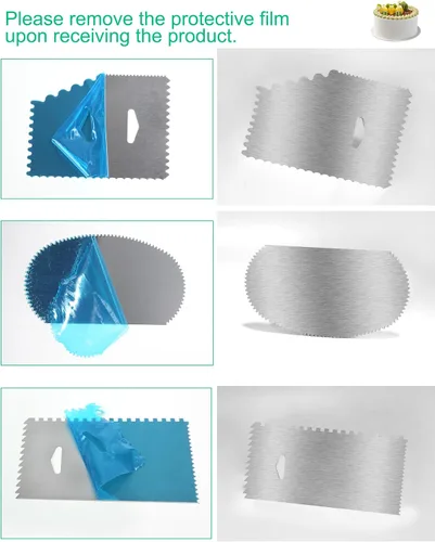 Vista 6 de Nuevo 6pcs Cake Scraper 430 inoxidable Decoración Peine y glaseado más suave