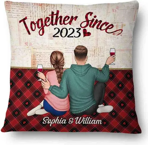 Vista 5 de Almohada personalizada para parejas, The Day I Met You I Have Found The One Whom My Soul Loves, almohada de cumpleaños para cónyuge, esposo, esposa