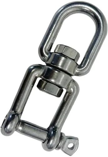 Vista 2 de 1/4 "JAW Eye Swivel Acero Inoxidable 316 Marina Amarre 600 LBS WLL