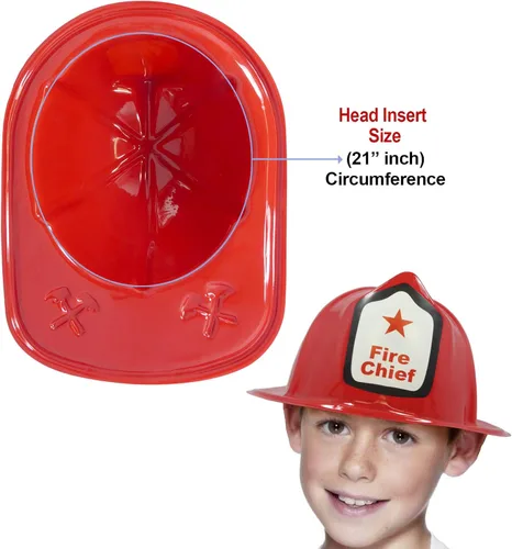 Vista 4 de AnapoliZ Kids Firefighter Hats 12 Pack Plastic Fire Chief Costume