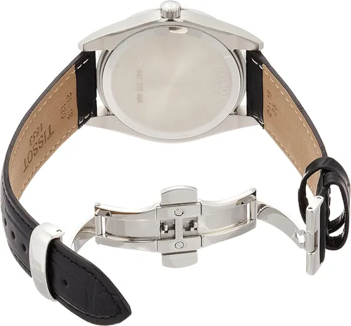 Vista 3 de Tissot Reloj de vestir de acero inoxidable de cuarzo caballero para hombre, color negro T1274101604101, Negro -, Movimiento de cuarzo
